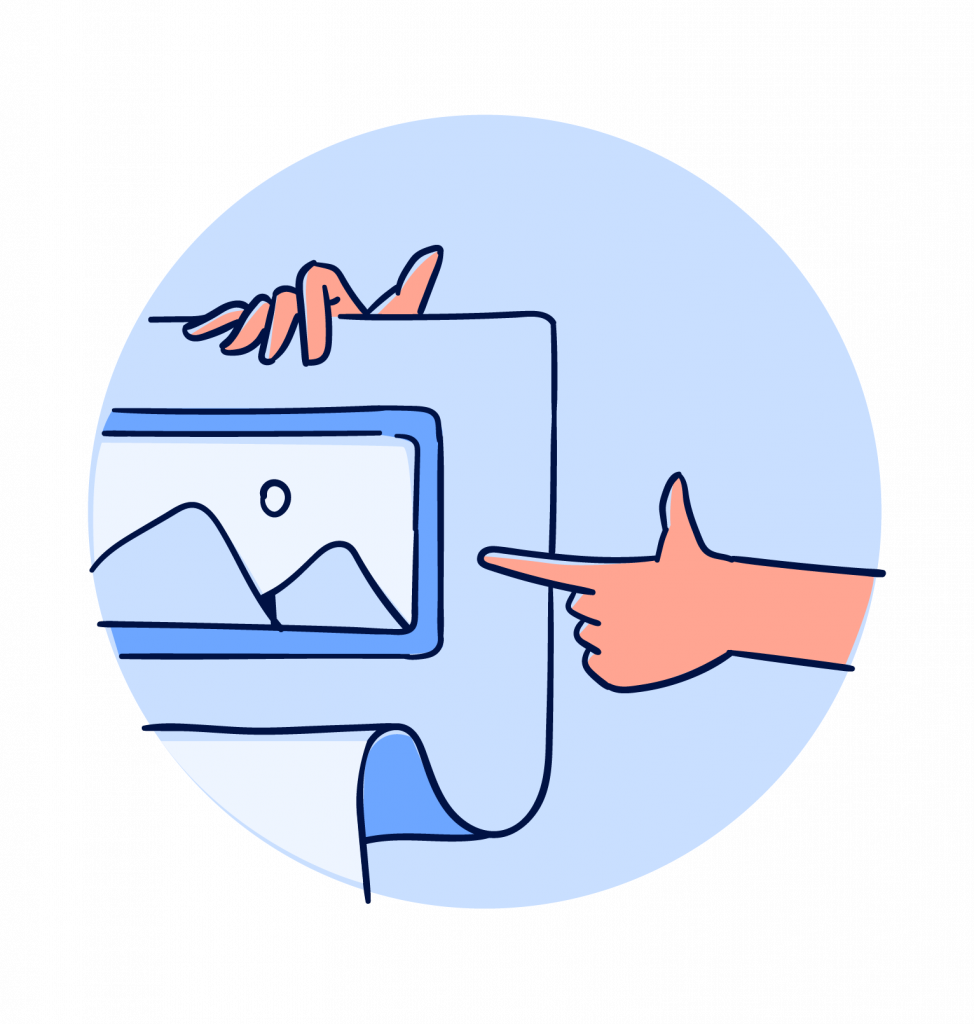 icon menunjuk sebuah gambar