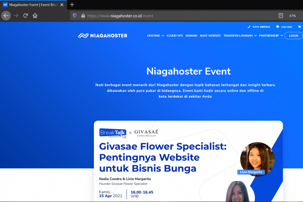 Landing Page Menggunakan Website Sendiri
