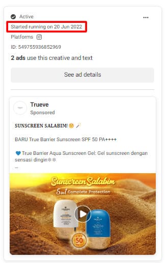 manfaat facebook ads library cek tanggal iklan
