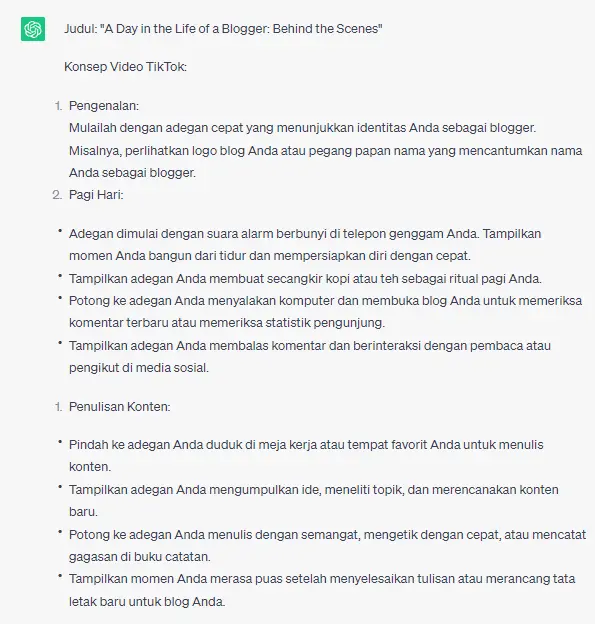 membuat-konten-dengan-chatgpt-3-4 Konsep video TikTok dari ChatGPT