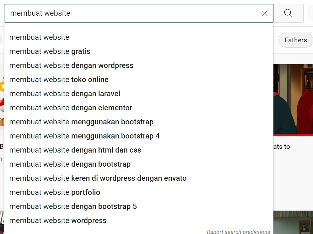 prediksi pencarian YouTube